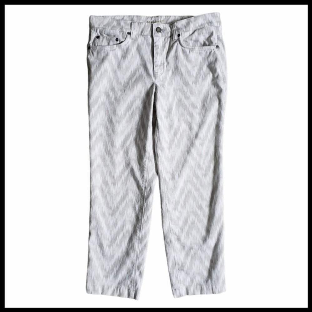 Jones New York Sport Stretch Abstract Zig Zag Geometric Print Capris